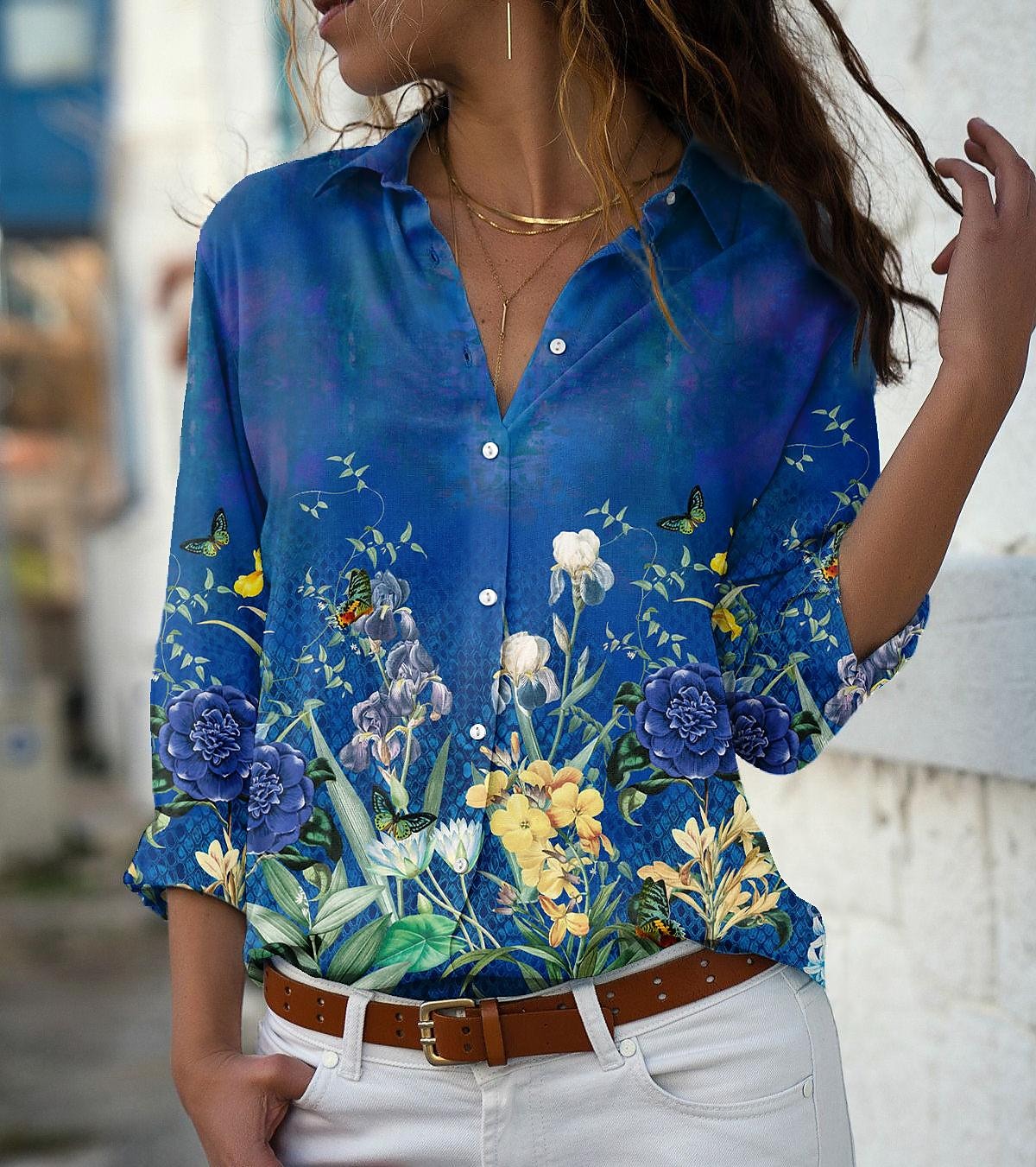 Casual Loose Long Sleeve Women Shirt