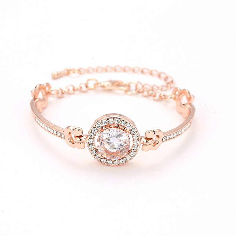 Luxury Gold Plated Oversized Zircon Adjustable Bracelets