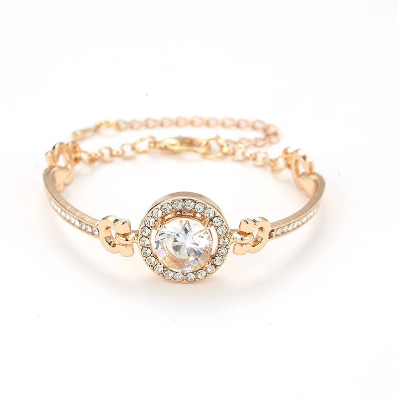 Luxury Gold Plated Oversized Zircon Adjustable Bracelets