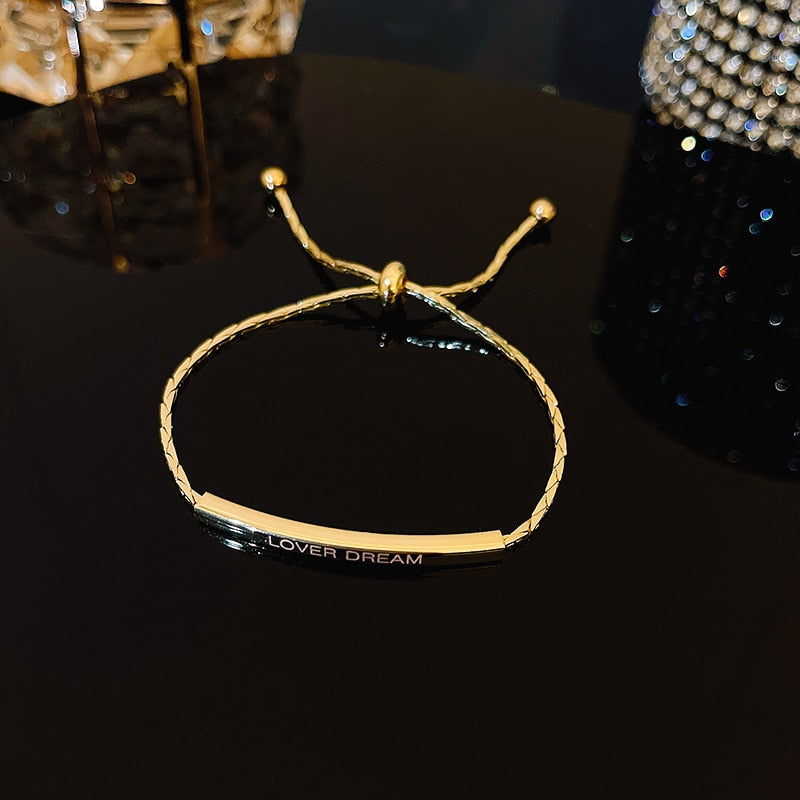 Luxury Gold Plated Oversized Zircon Adjustable Bracelets